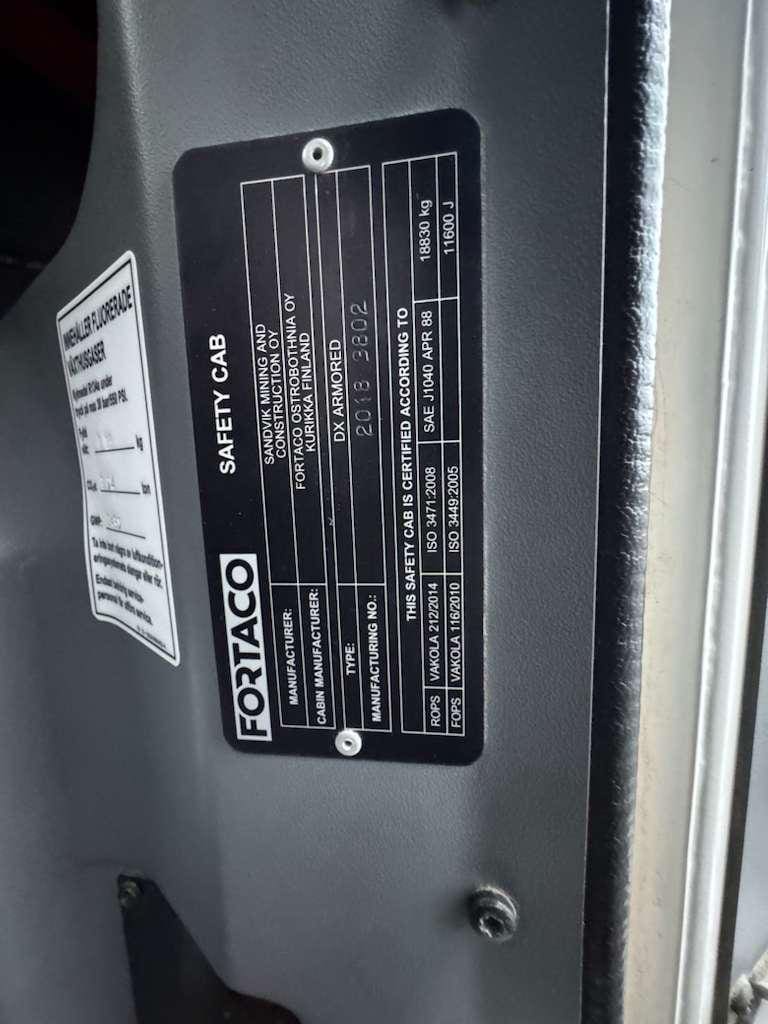 FOTACO safety cab identification plate